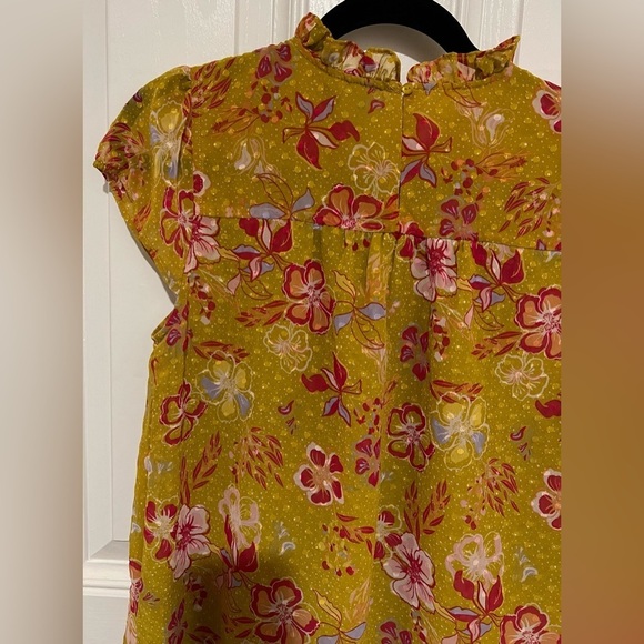 NEW!! Joie Yellow with Pink & Purple Floral Design Blouse in Size Small NWT! ๐ - Picture 13 of 14